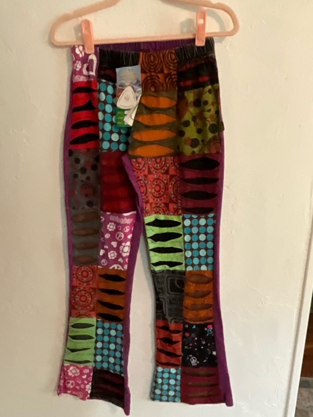 Rising International Patchwork Boho Flare Pants S… - image 1